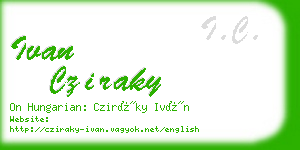 ivan cziraky business card